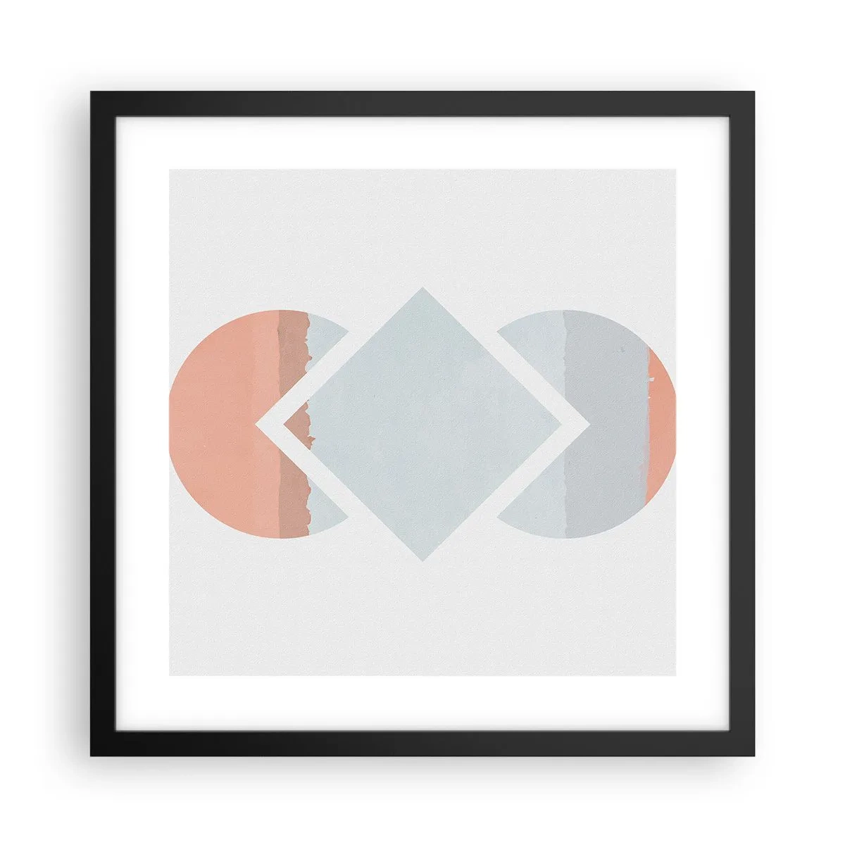 Póster en marco negro - Arte geométrico - 40x40 cm