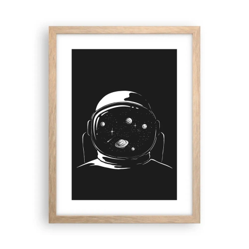 Póster en marco roble claro - Bonita vista - 30x40 cm