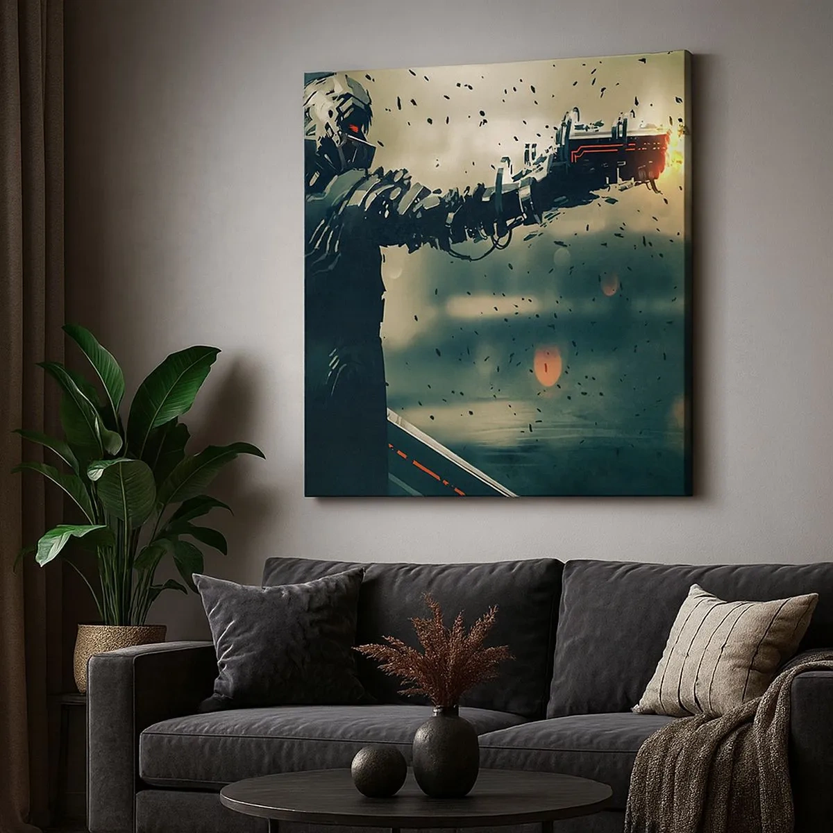 Cuadro sobre lienzo - Impresión de Imagen - Arma letal: tu propio Terminator - 30x30 cm