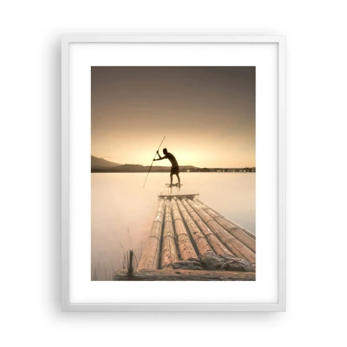Póster en marco blanco - Antes del descanso - 40x50 cm