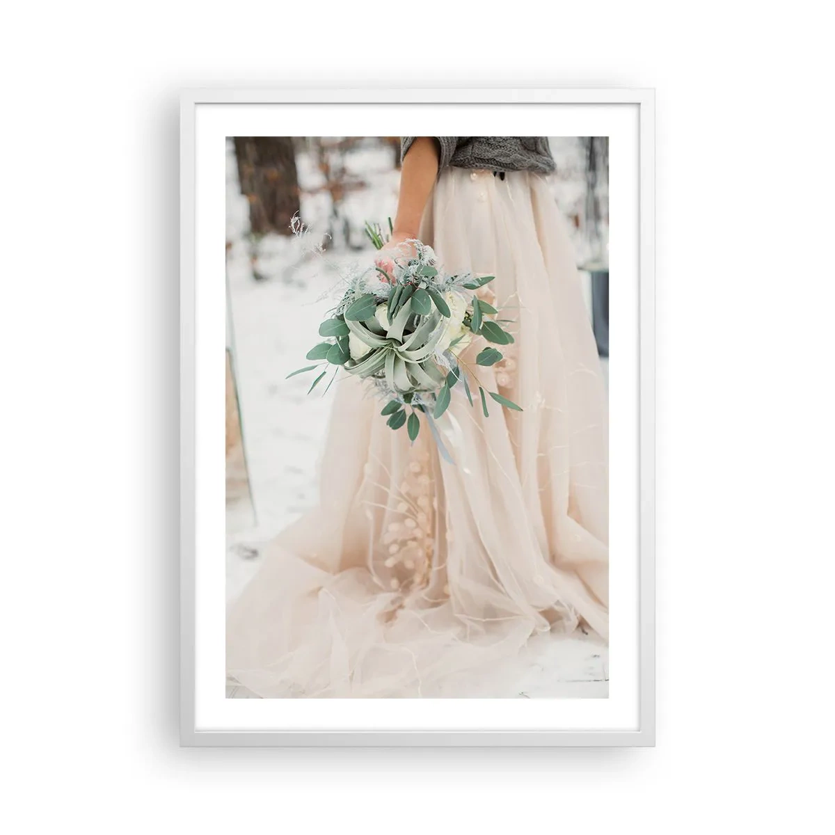 Póster en marco blanco - Y vivieron felices para siempre - 50x70 cm