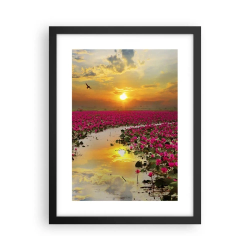 Póster en marco negro - La vida secreta del lago - 30x40 cm