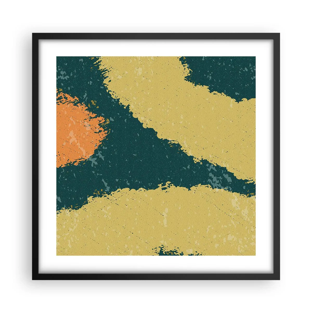 Póster en marco negro - Abstracción - a cámara lenta - 50x50 cm