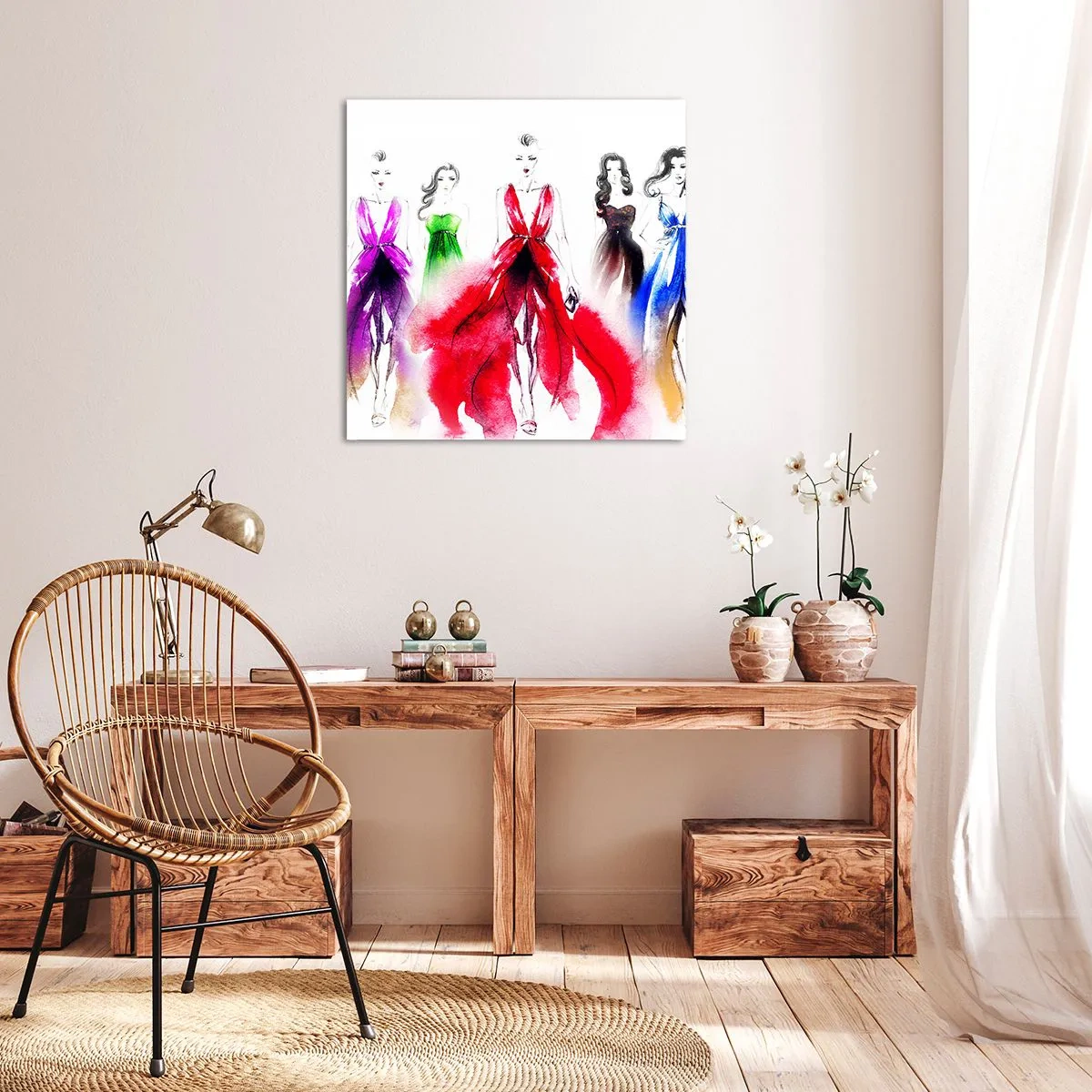Cuadro sobre lienzo - Impresión de Imagen - Momento elegante - 70x70 cm