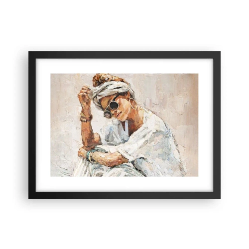 Póster en marco negro - Retrato a pleno sol - 40x30 cm