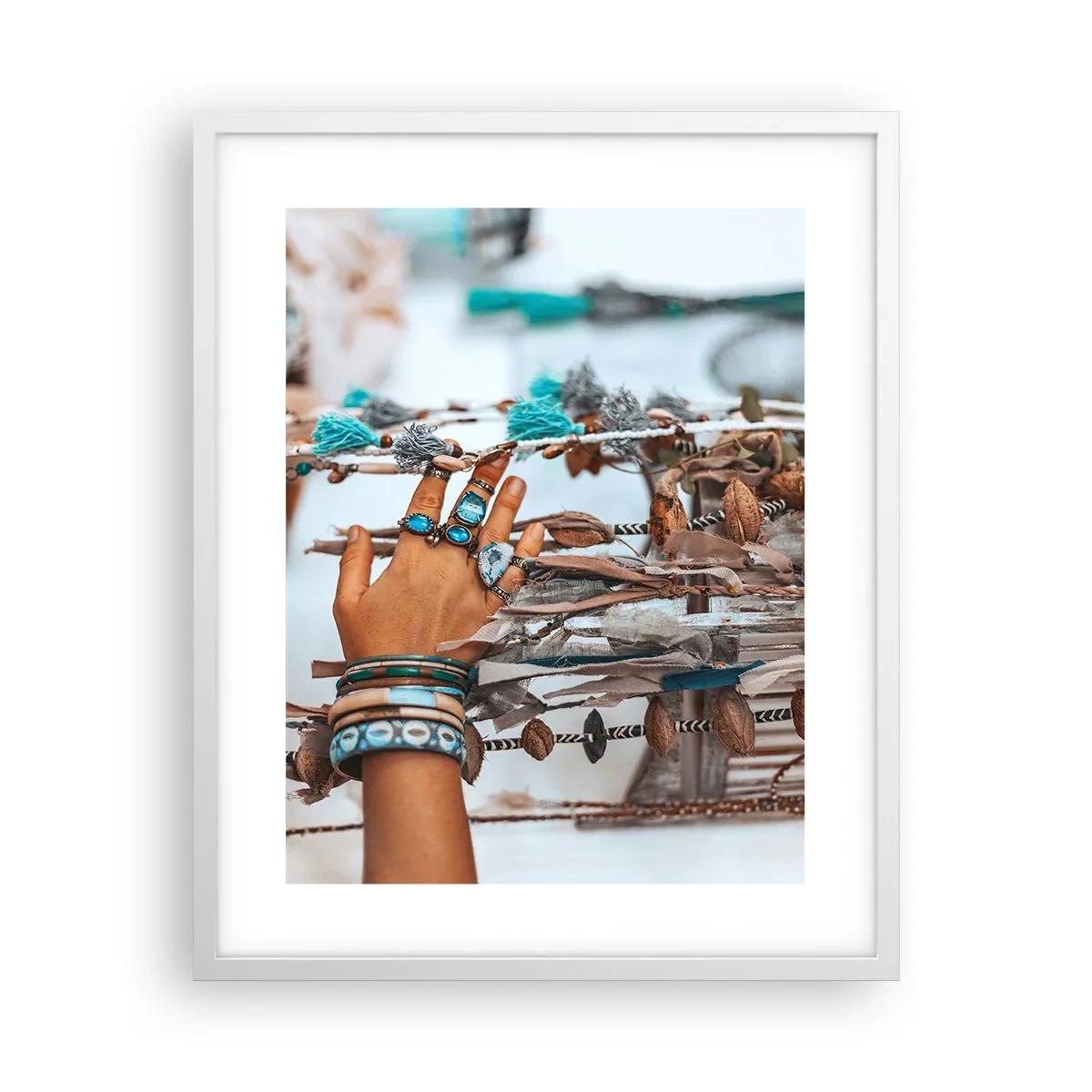 Póster en marco blanco - Tesoros locales - 40x50 cm