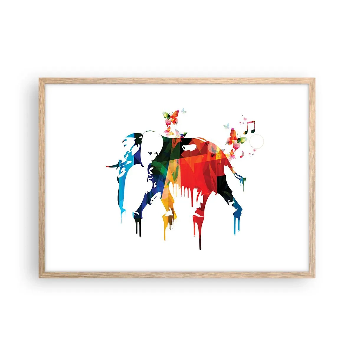 Póster en marco roble claro - Todo el mundo puede bailar - 70x50 cm