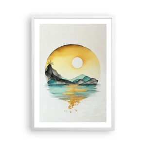 Póster en marco blanco - En un círculo de belleza - 50x70 cm