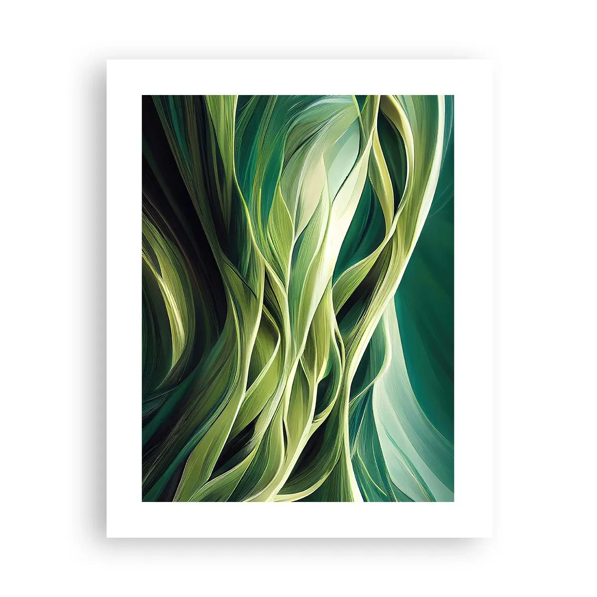 Póster - Un juego abstracto de color verde - 40x50 cm