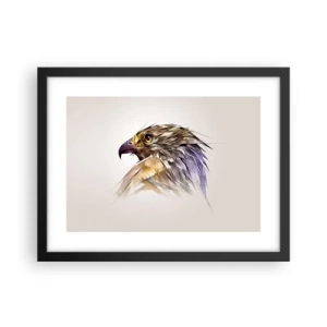 Póster en marco negro - Retrato de un guerrero - 40x30 cm