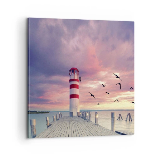 Cuadro sobre lienzo - Impresión de Imagen - Hora de ir al puerto - 60x60 cm