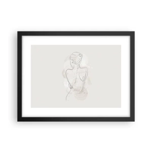 Póster en marco negro - Como un cuerpo sensible - 40x30 cm