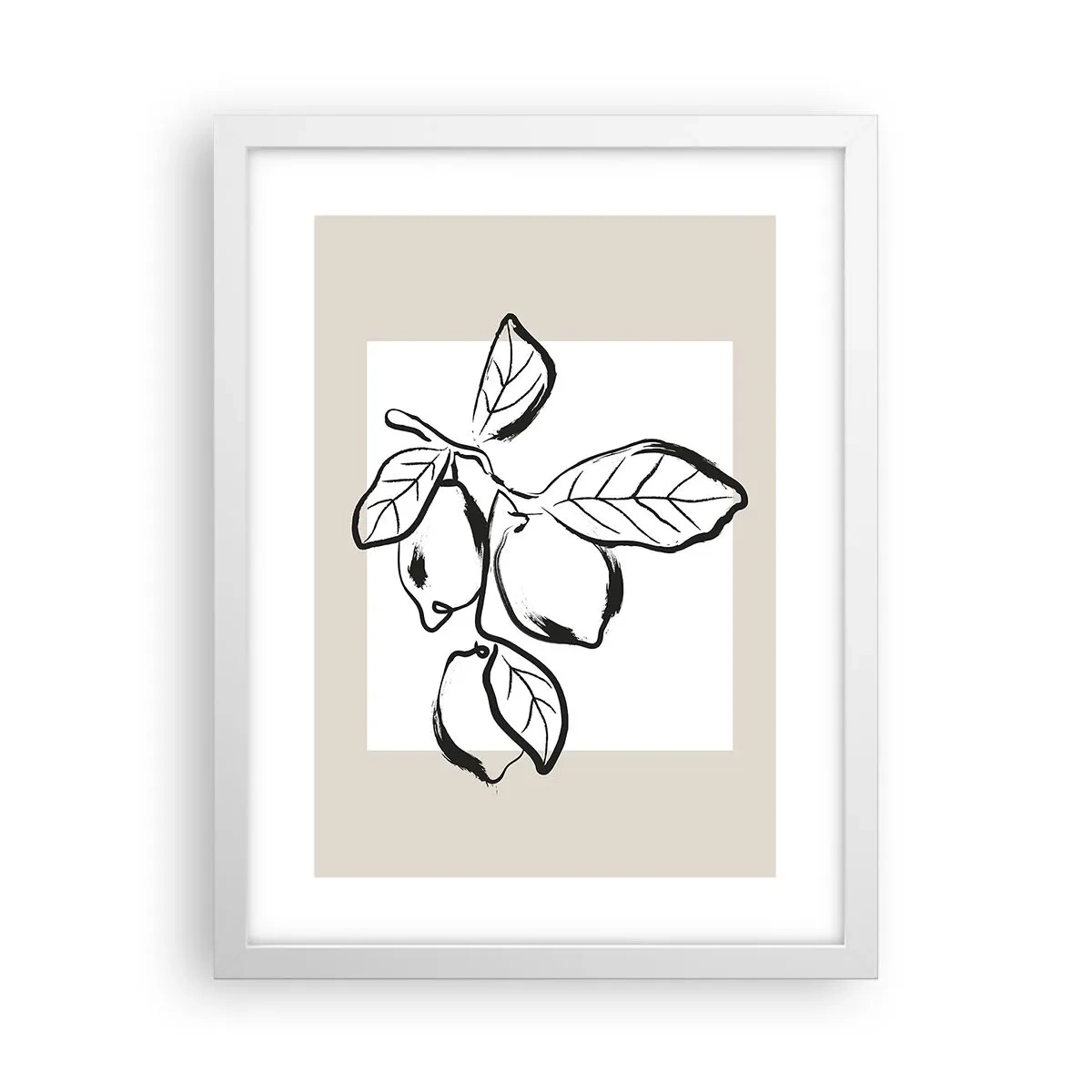 Póster en marco blanco - Donde el limón madura... - 30x40 cm