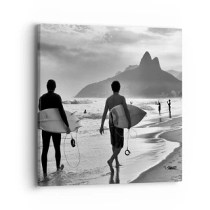Cuadro sobre lienzo - Impresión de Imagen - Samba para una ola - 40x40 cm