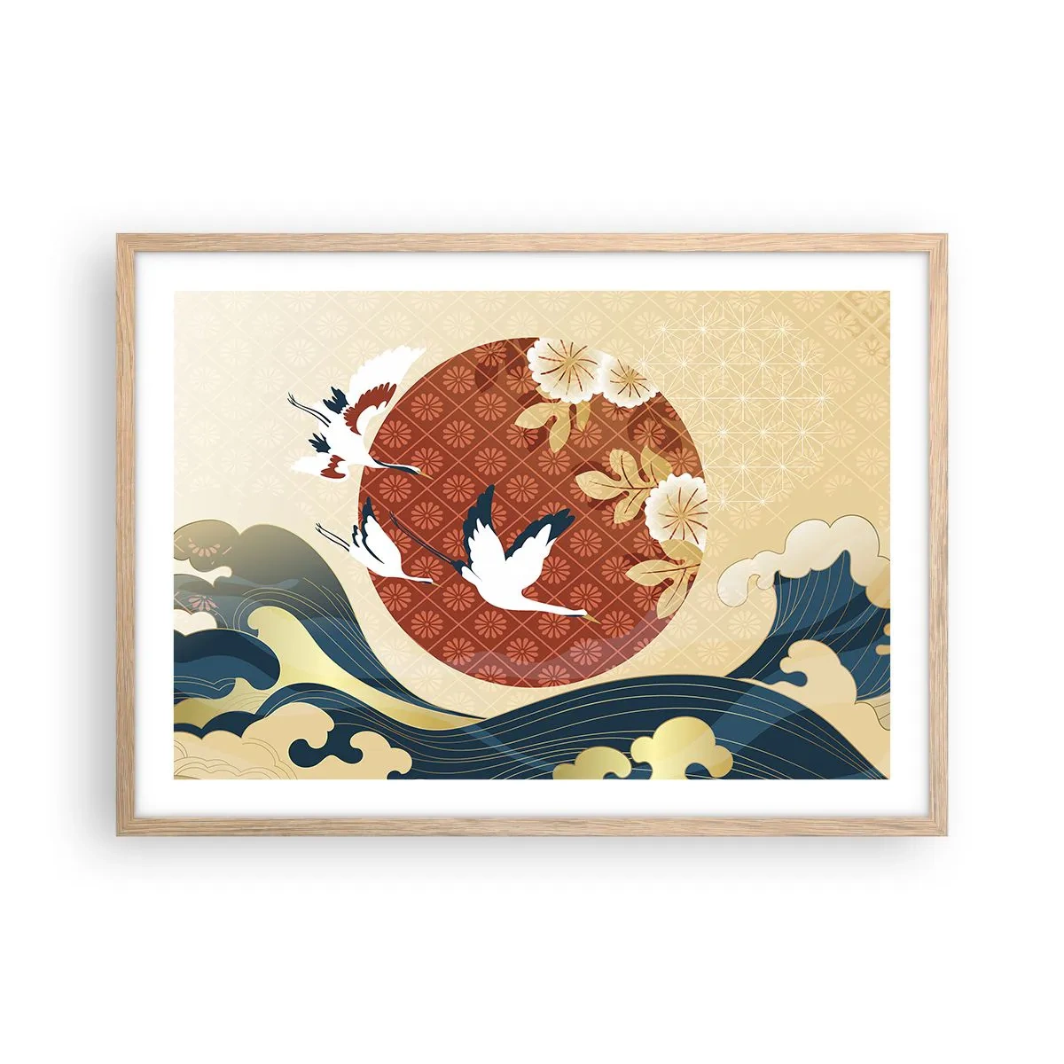 Póster en marco roble claro - Un cuento de hadas japonés - 70x50 cm