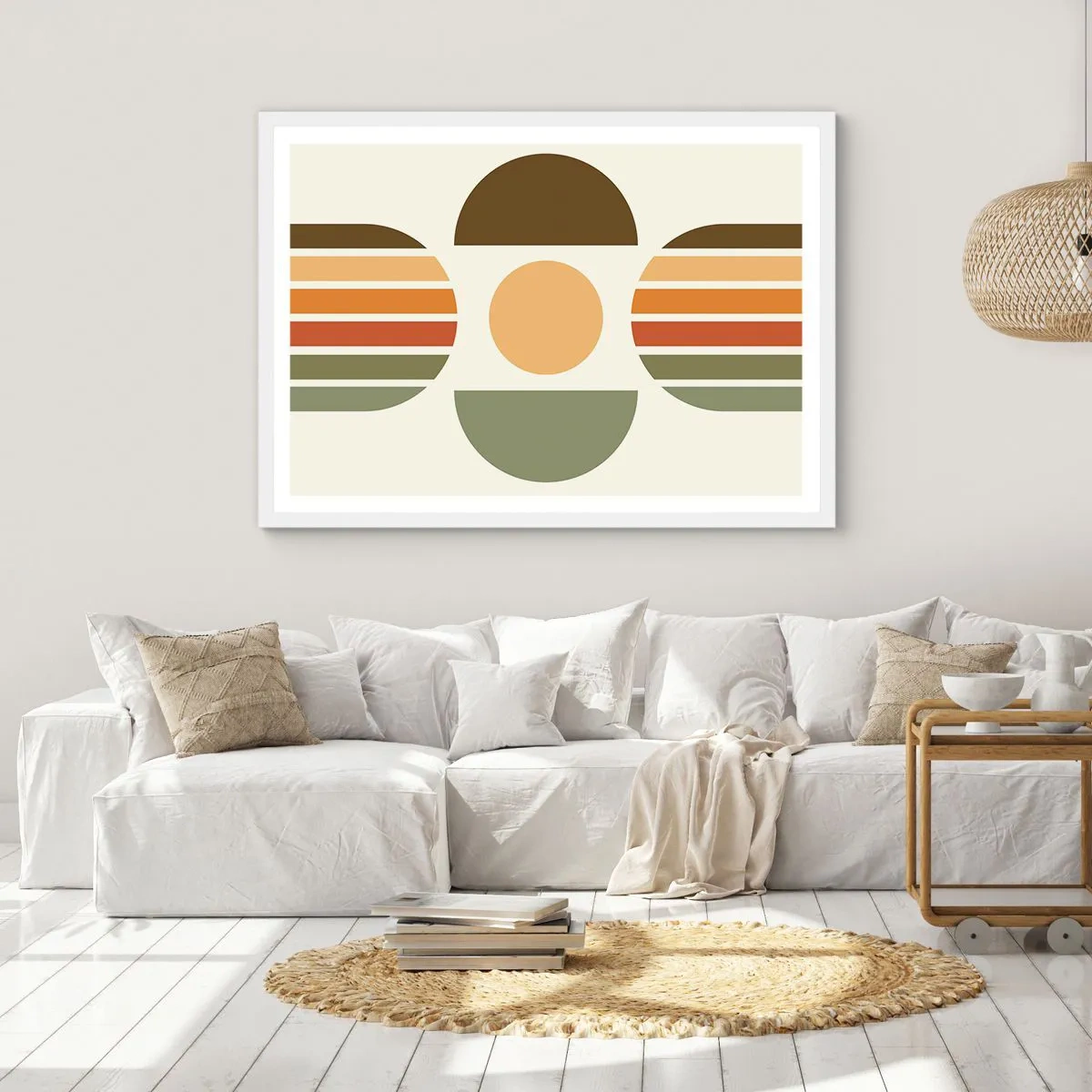 Póster en marco blanco - Los tonos de la tierra - 91x61 cm