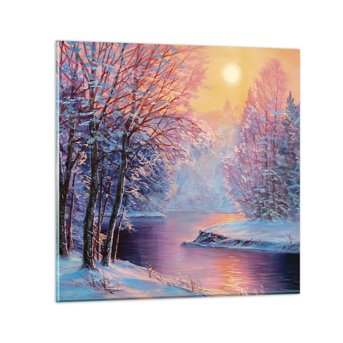 Cuadro sobre vidrio - Impresiones sobre Vidrio - Colores del invierno - 30x30 cm