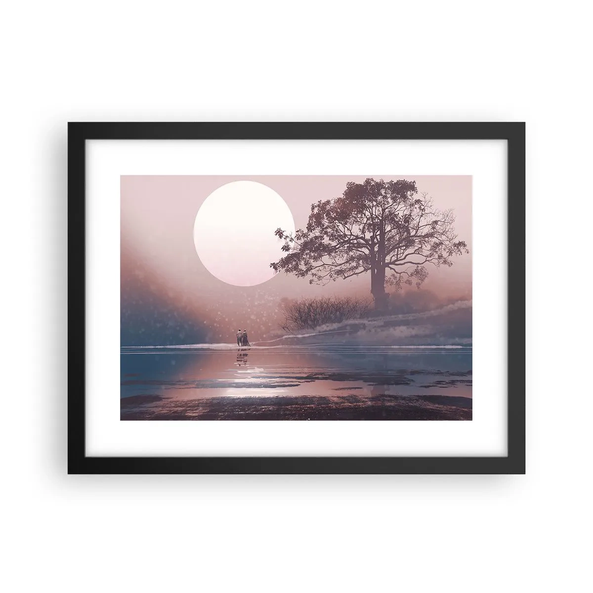 Póster en marco negro - Rarezas nocturnas - 40x30 cm