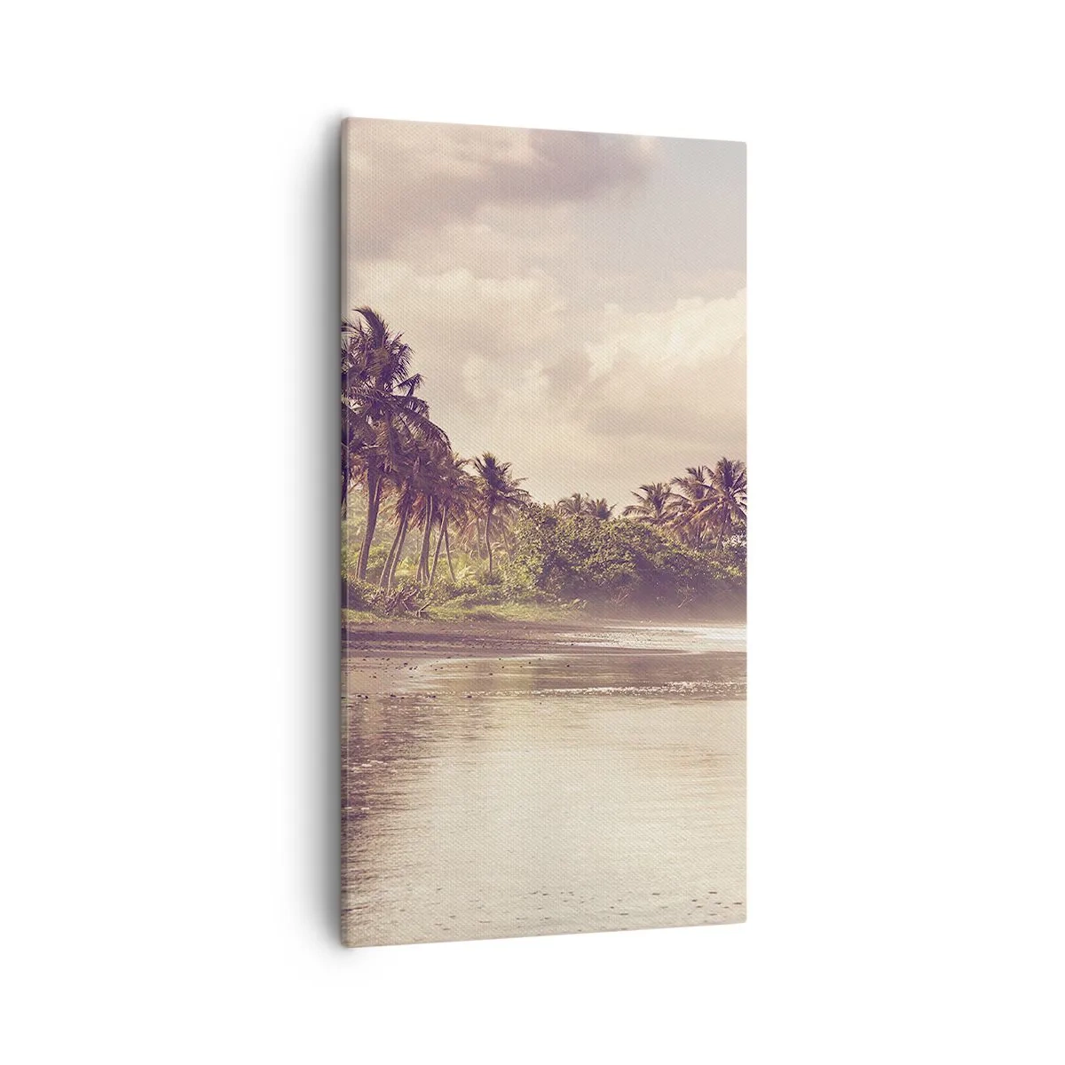 Cuadro sobre lienzo - Impresión de Imagen - La caricia de las olas - 55x100 cm