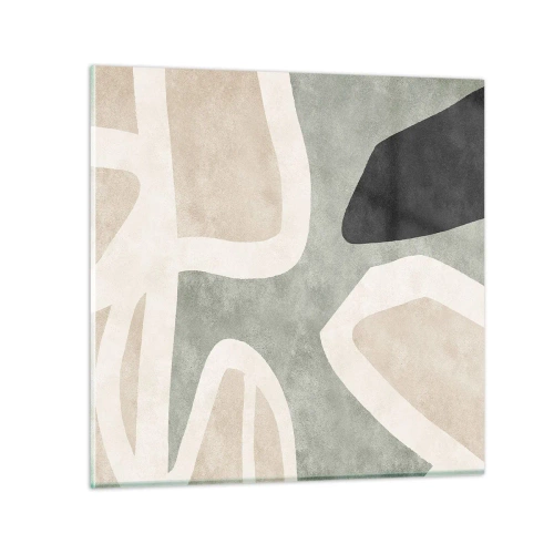 Cuadro sobre vidrio - Impresiones sobre Vidrio - Composición con un toque negro - 60x60 cm