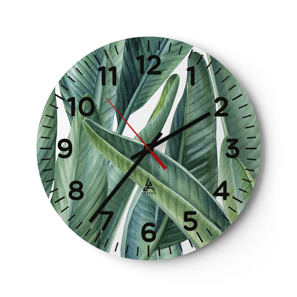Reloj de pared - Reloj de vidrio - Vegetación en estado puro - 40x40 cm