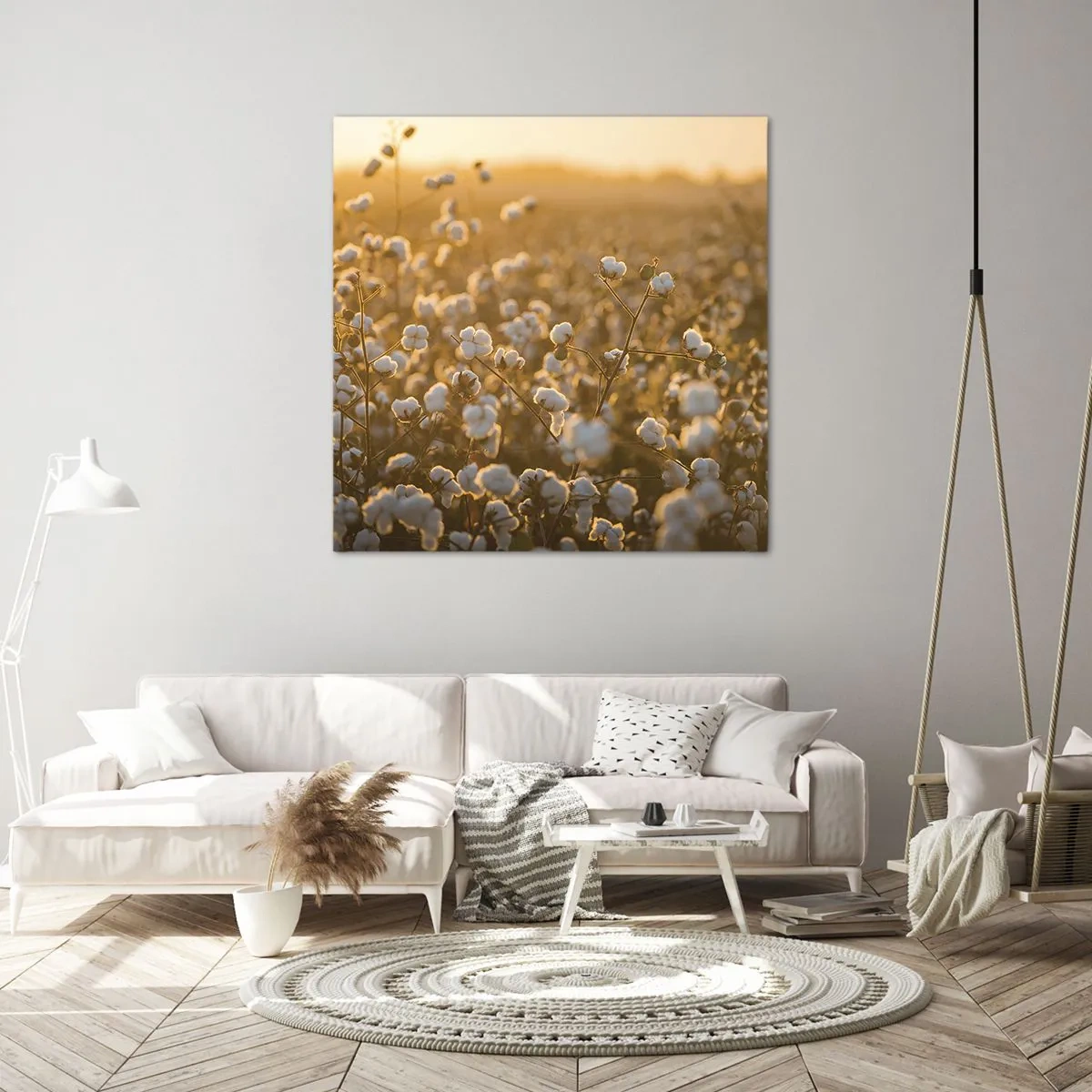 Cuadro sobre lienzo - Impresión de Imagen - Un campo esponjoso - 30x30 cm