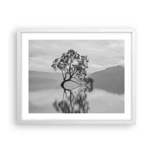 Póster en marco blanco - Existe tal lugar en el mundo - 50x40 cm