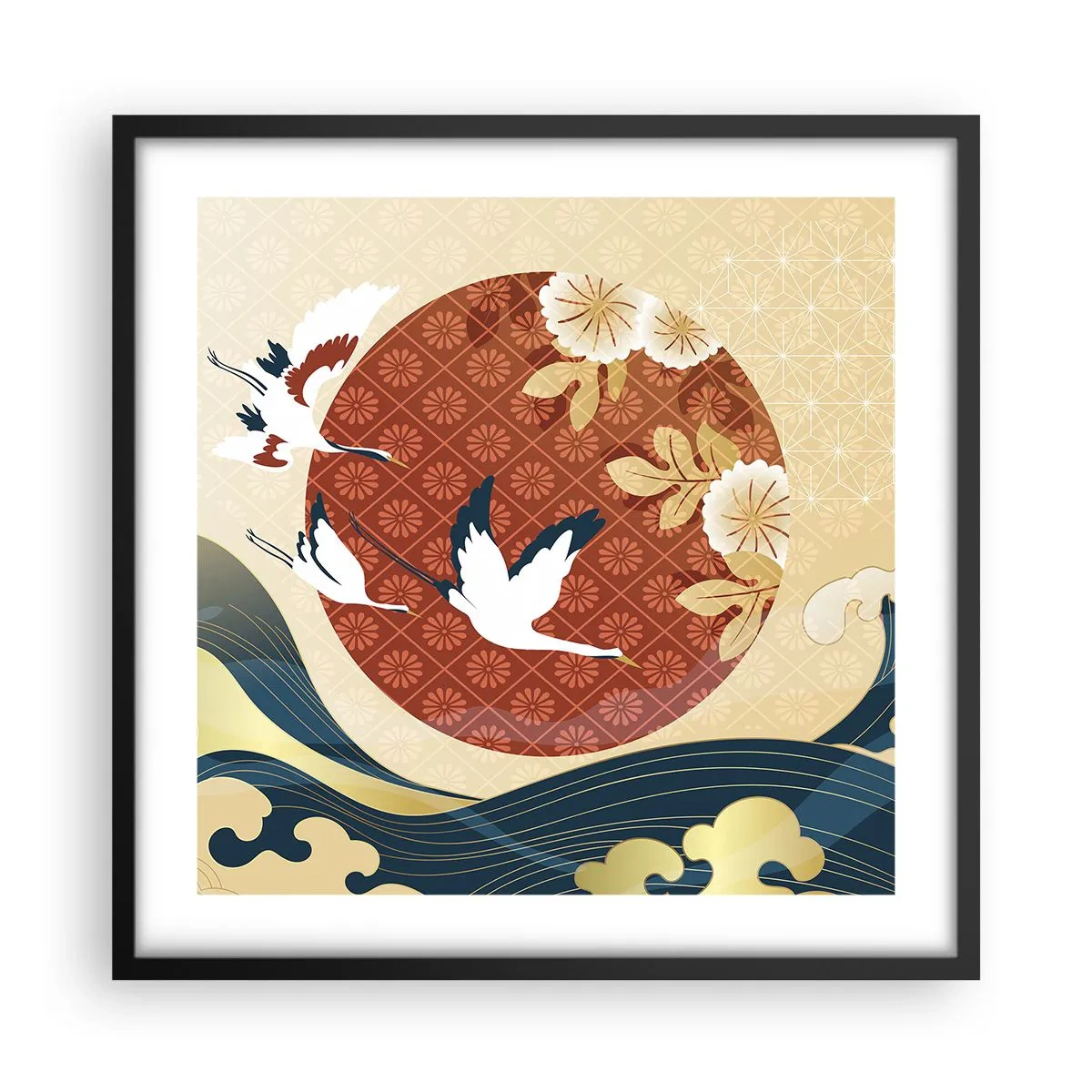 Póster en marco negro - Un cuento de hadas japonés - 50x50 cm