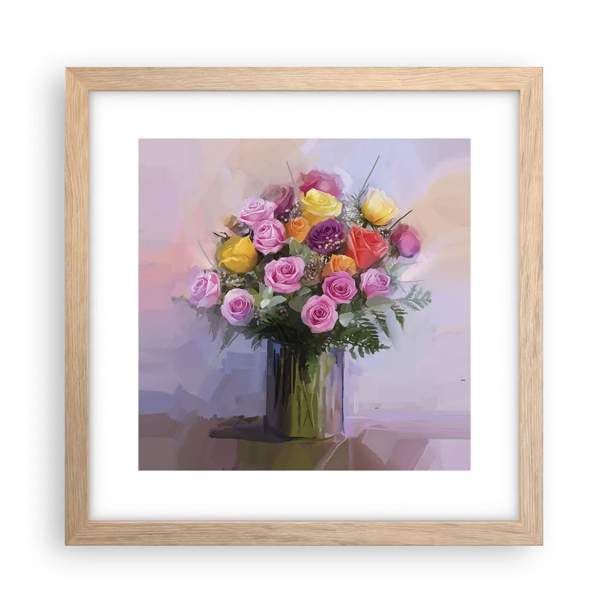 Póster en marco roble claro - Belleza inmortalizada - 30x30 cm