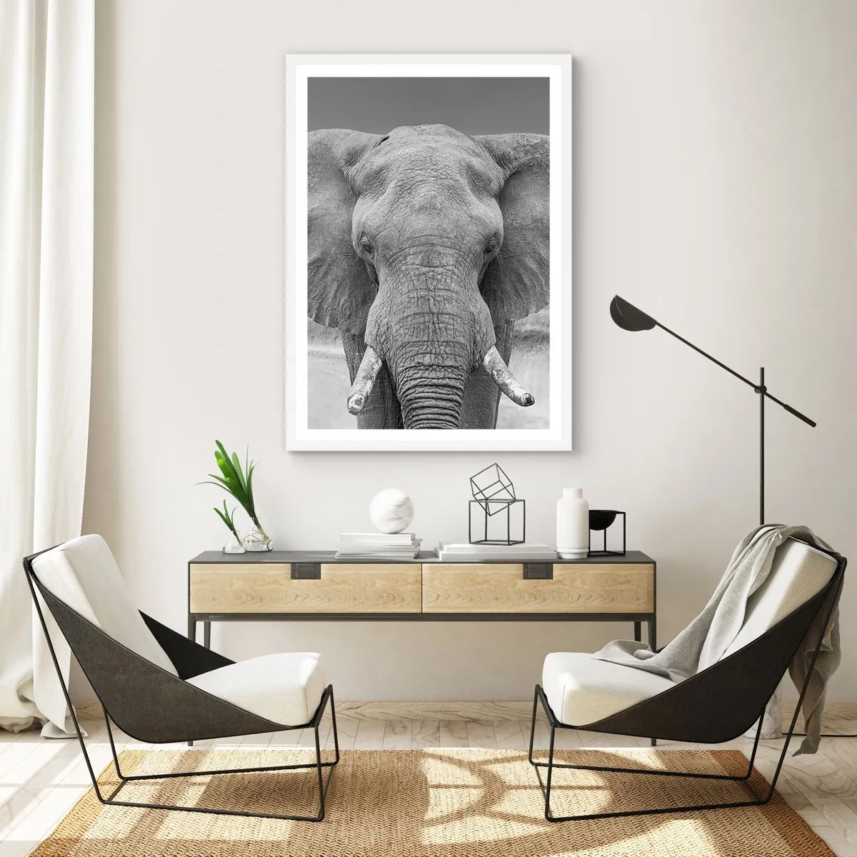 Póster en marco blanco - Bienvenido a mi mundo - 70x100 cm
