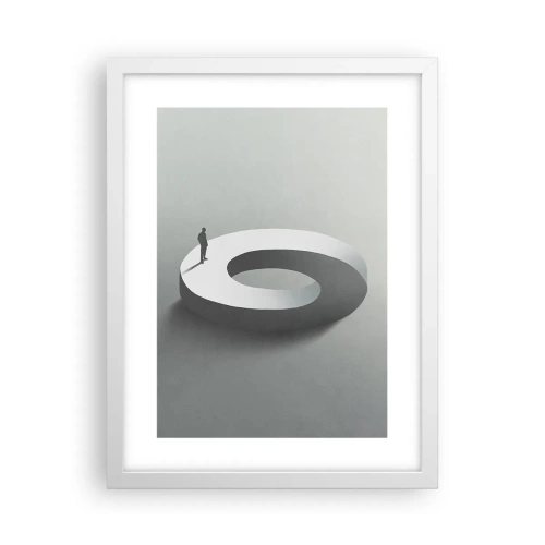 Póster en marco blanco - Ser sabio no es una labor sencilla - 30x40 cm
