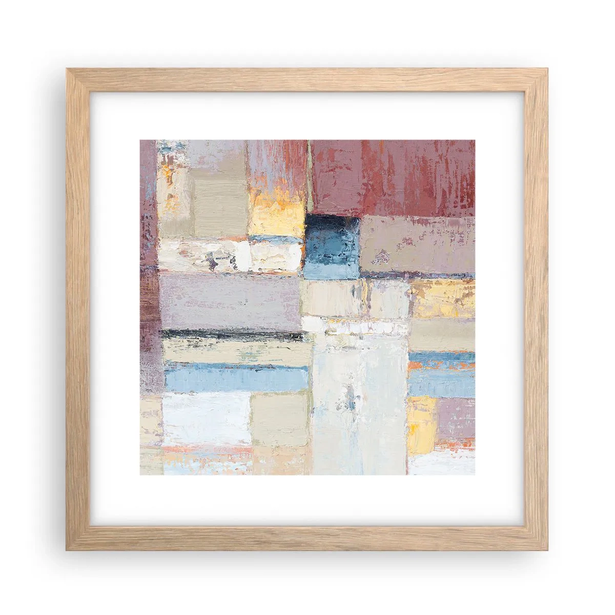 Póster en marco roble claro - La tranquilidad de la geometría - 30x30 cm