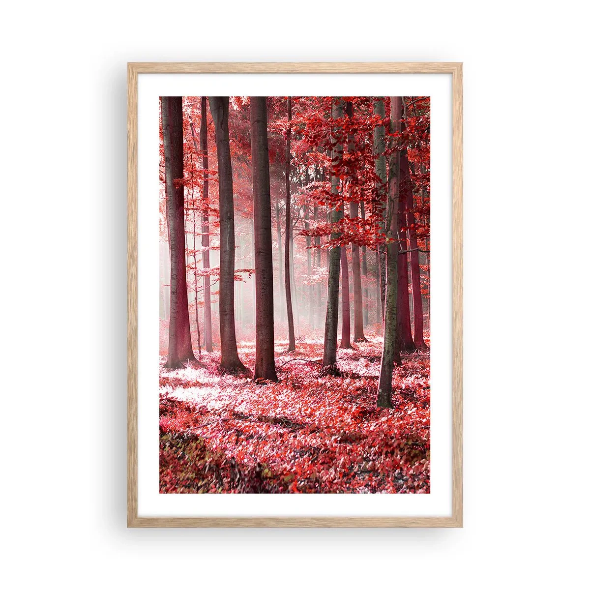 Póster en marco roble claro - Rojo como el que más - 50x70 cm