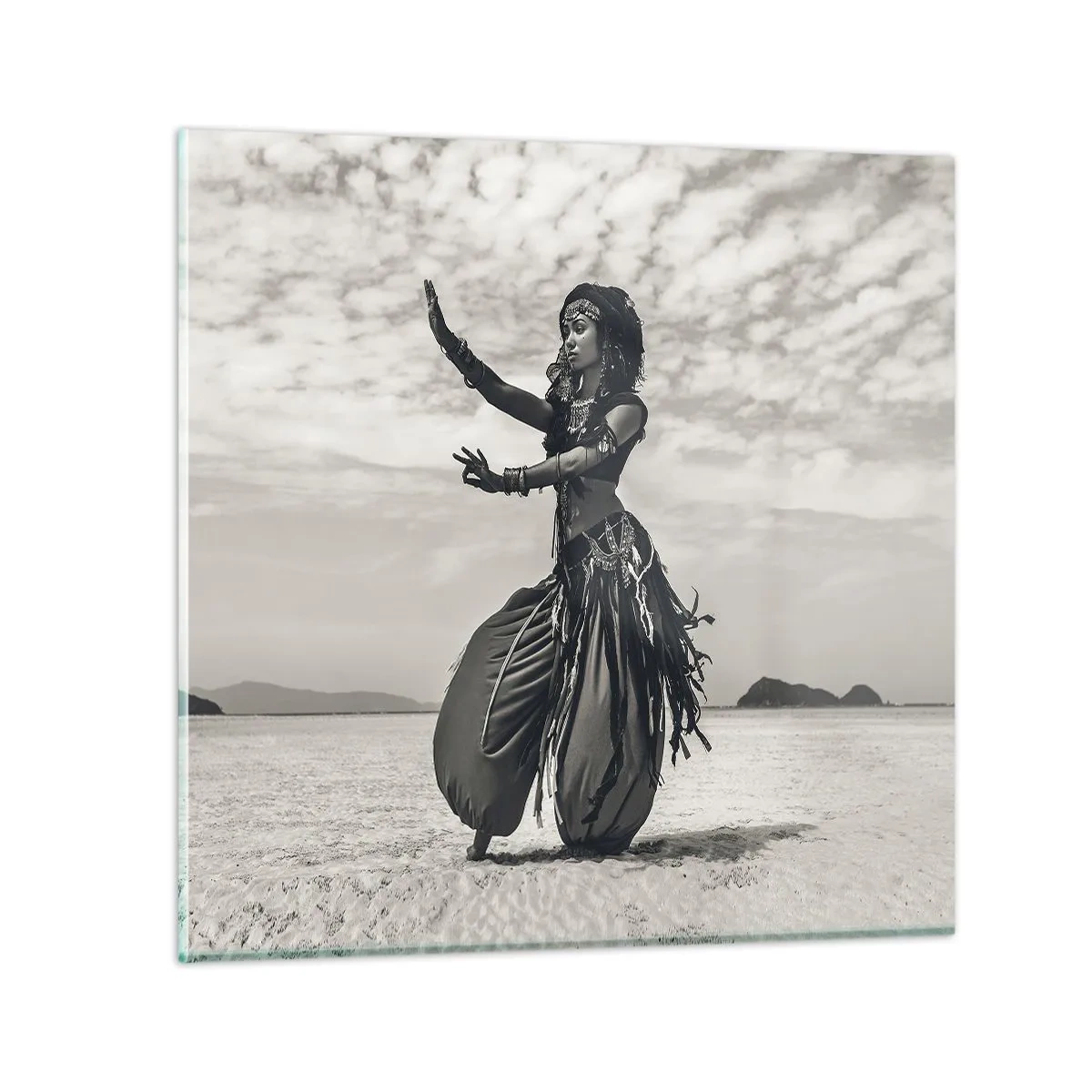 Cuadro sobre vidrio - Impresiones sobre Vidrio - Danza de las Islas del Sur - 70x70 cm