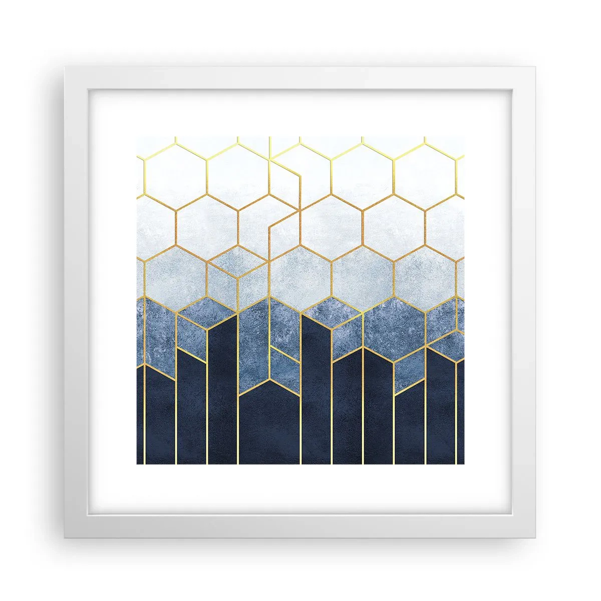 Póster en marco blanco - Composición rítmica visual - 30x30 cm