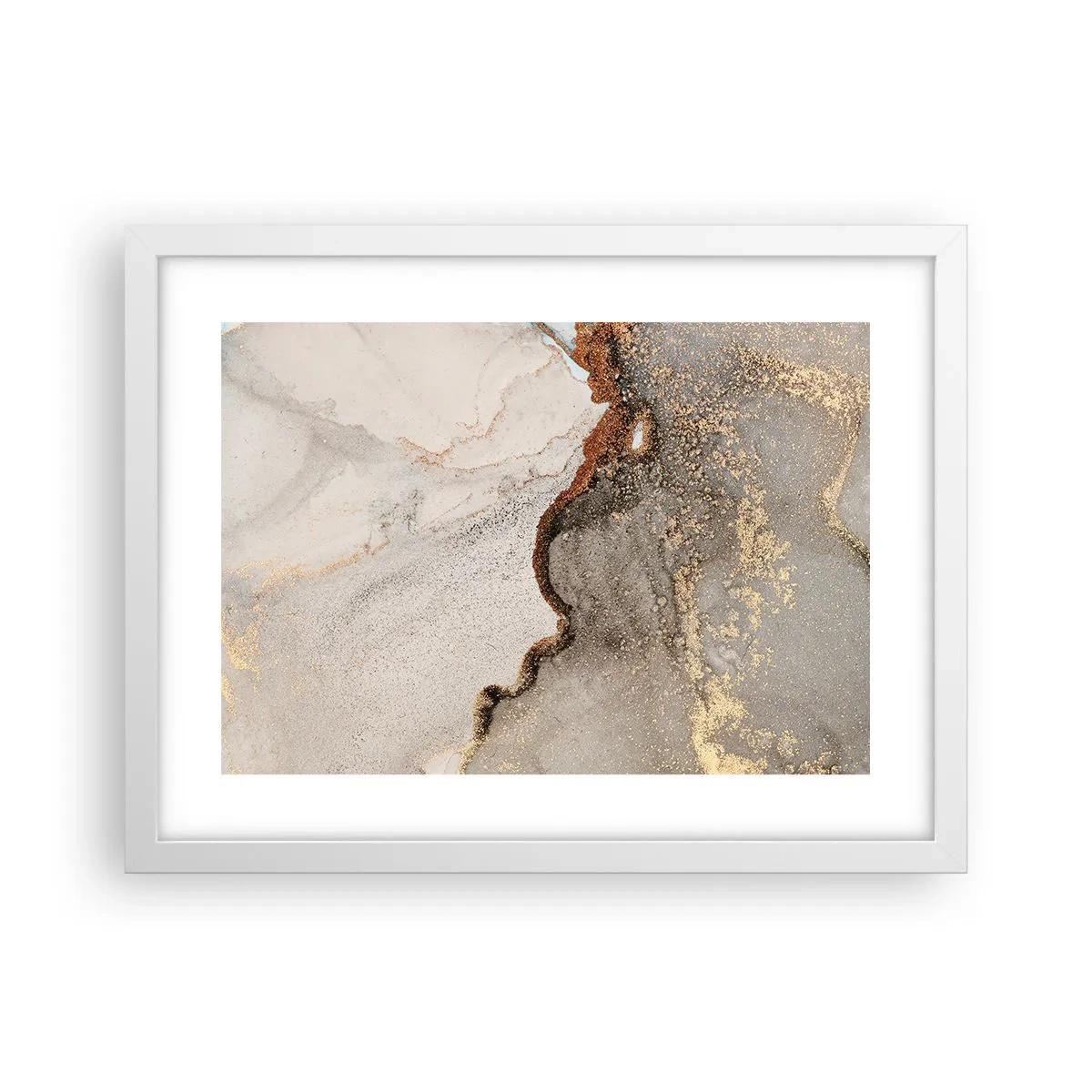 Póster en marco blanco - En la frontera de los colores - 40x30 cm