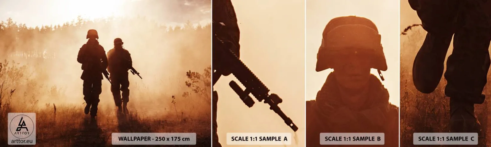 Muestra De Fotomural Standard Eco - Llamada del deber - Soldado, Rifle, Militar - 100x30 cm