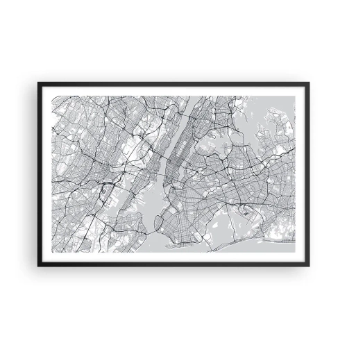 Póster en marco negro - Anatomía de una metrópolis - 91x61 cm