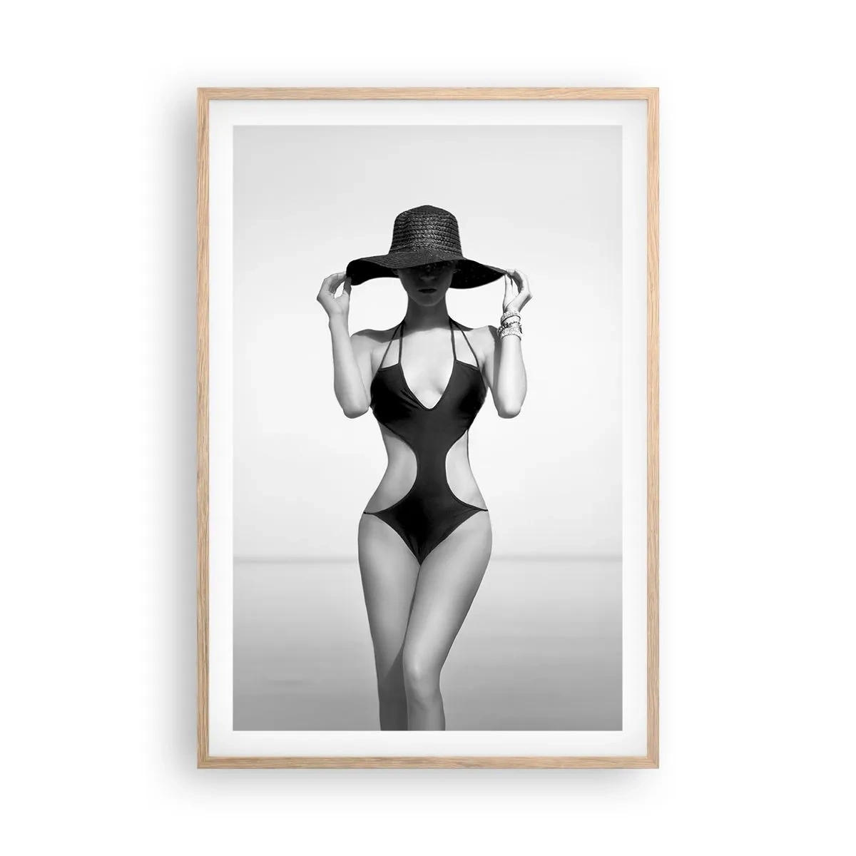 Póster en marco roble claro - Mi nombre es Elegancia - 61x91 cm