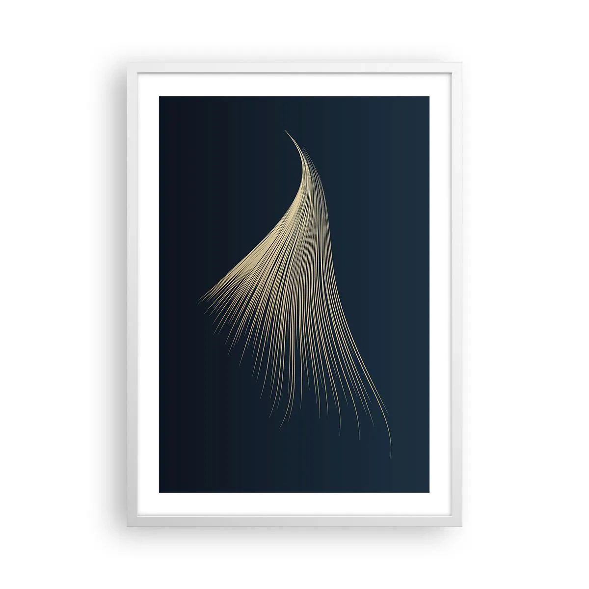 Póster en marco blanco - Como el cabello de un ángel - 50x70 cm