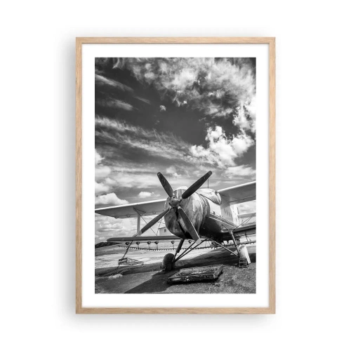 Póster en marco roble claro - No puedo esperar - 50x70 cm