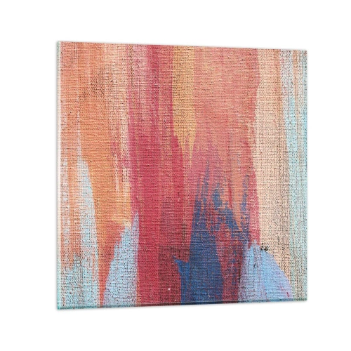 Cuadro sobre vidrio - Impresiones sobre Vidrio - Trazos de arco iris - 70x70 cm