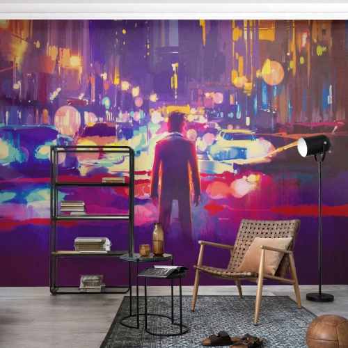 Fotomural personalizado Premium Canvas - Inmerso en la luz - Ciudad, Hombre, Nueva York
