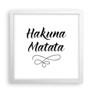 Póster en marco blanco - El mejor consejo - 30x30 cm