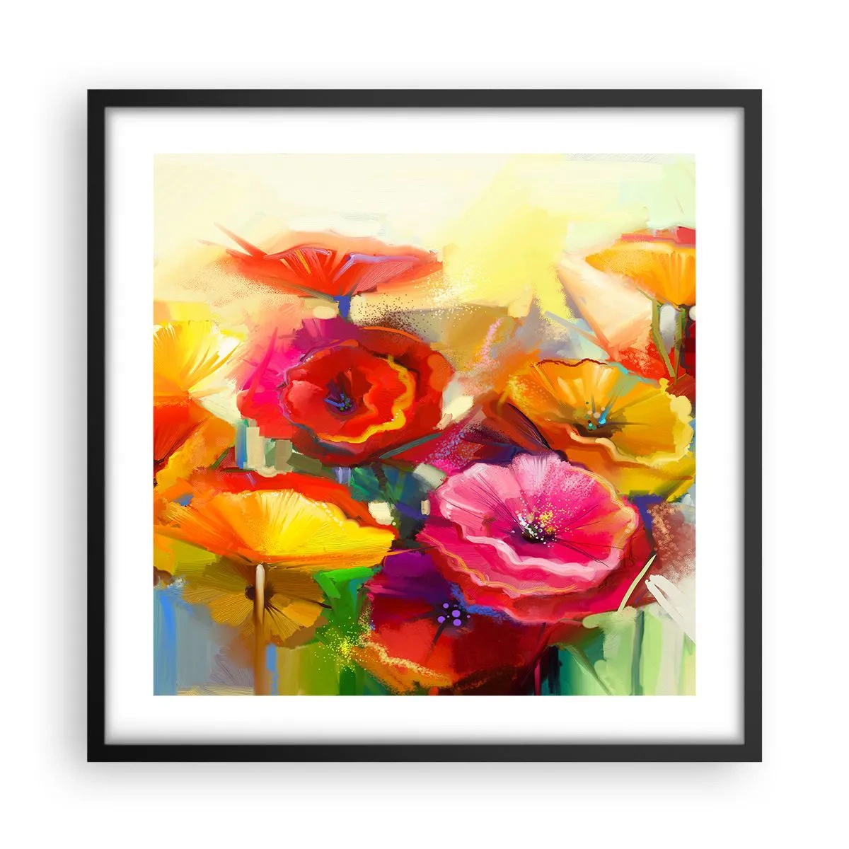 Póster en marco negro - No solo rojo - 50x50 cm