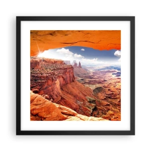 Póster en marco negro - Tallado por la propia naturaleza - 40x40 cm