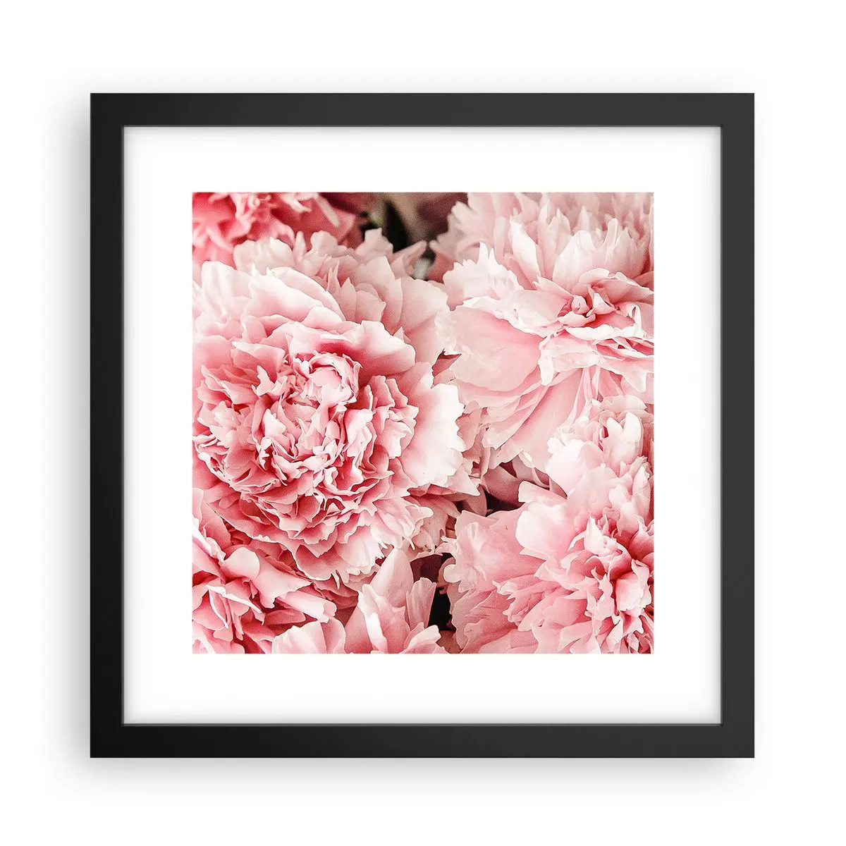 Póster en marco negro - Sueño rosa - 30x30 cm