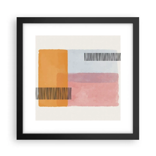 Póster en marco negro - La rectitud - 30x30 cm