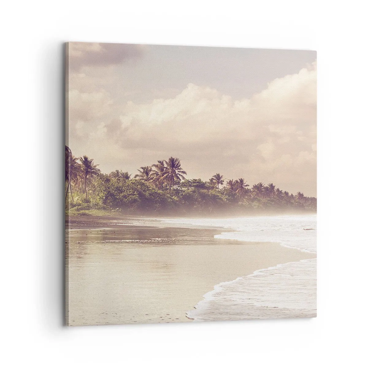 Cuadro sobre lienzo - Impresión de Imagen - La caricia de las olas - 60x60 cm