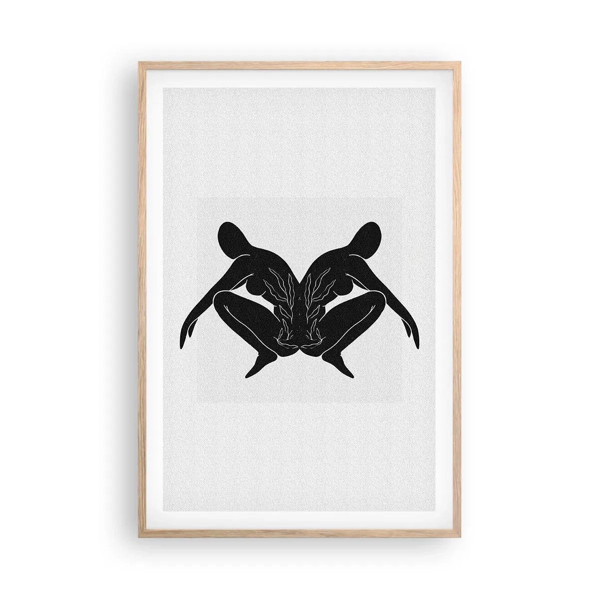 Póster en marco roble claro - Un alma compartida - 61x91 cm